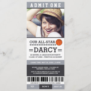 Basketball Graduation Party Invites