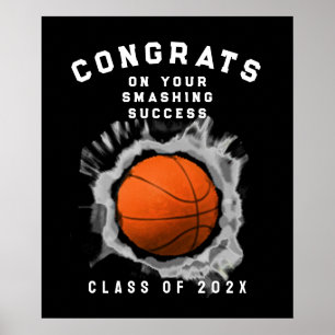 Basketball Graduation Poster