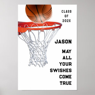 Basketball Graduation Poster