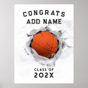basketball graduation poster