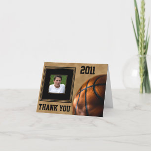 Basketball Graduation Thank You card