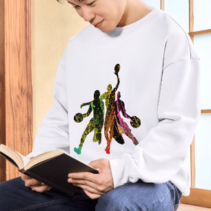 basketball graffiti Silhouette basketball player Hoodie