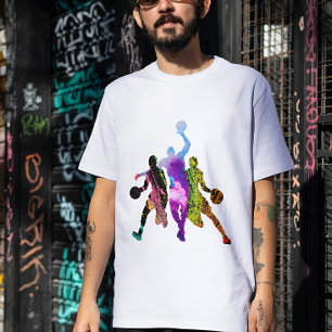 basketball graffiti Silhouette basketball player T-Shirt