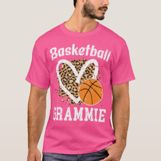 Basketball Grammie Leopard Grammie Of A Basketball T-Shirt