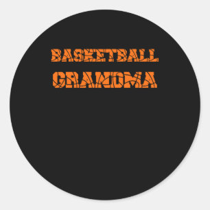 Basketball Grandma 1 Classic Round Sticker