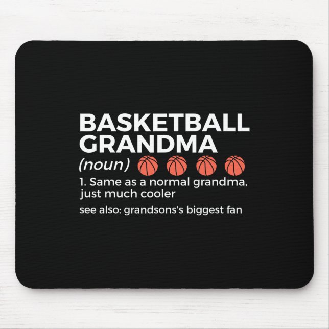 Basketball Grandma Definition Grandson's Largest F Mouse Mat (Front)