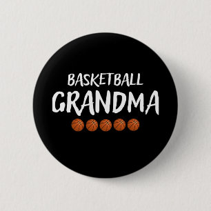 Basketball Grandma Grandmother Grammy Nana Mimi 6 Cm Round Badge