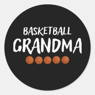 Basketball Grandma Grandmother Grammy Nana Mimi Classic Round Sticker