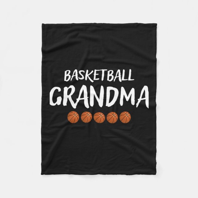 Basketball Grandma Grandmother Grammy Nana Mimi Fleece Blanket (Front)
