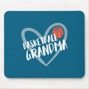 Basketball Grandma Heart  Mouse Mat