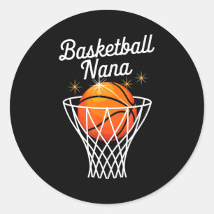 Basketball grandma nana basketball hoop mothers da classic round sticker