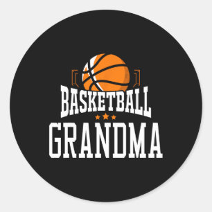 Basketball Grandma Team Sports Fan  Classic Round Sticker
