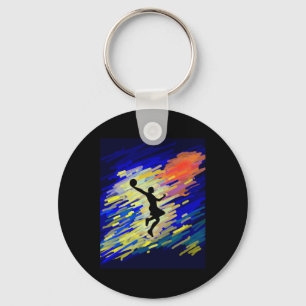 Basketball Graphic Key Ring