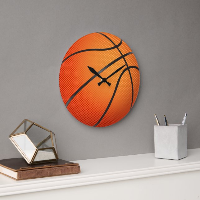 Basketball Graphic Large Clock (Office)