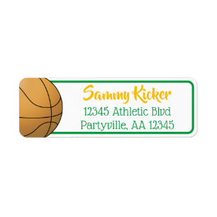 Basketball Green & Gold Address