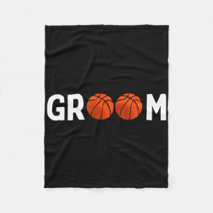 Basketball Groom Wedding Funny  Fleece Blanket