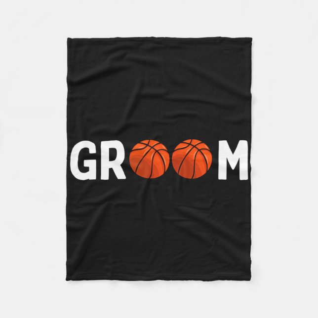 Basketball Groom Wedding Funny  Fleece Blanket (Front)