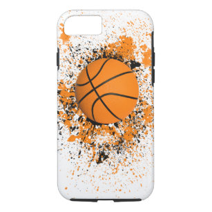 Basketball Grunge Paint Splatter Orange Black Cool iPhone 8/7 Case