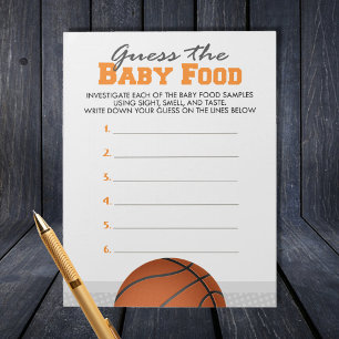 Basketball Guess The Baby Food Game Answer Pack Notepad