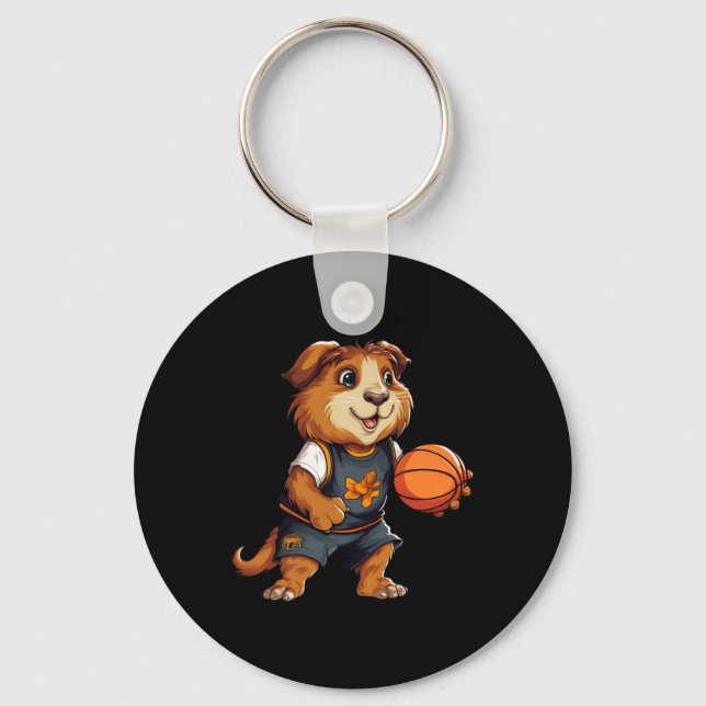 Basketball Guinea Pigs  Key Ring (Front)