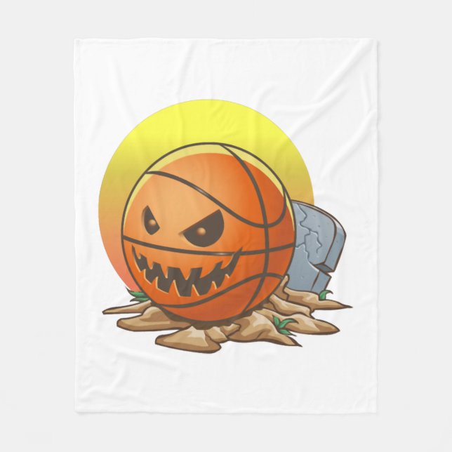 Basketball Halloween  Fleece Blanket (Front)