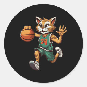 Basketball Hangover Classic Round Sticker