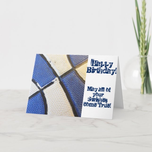 Basketball Happy Birthday Card (Front)