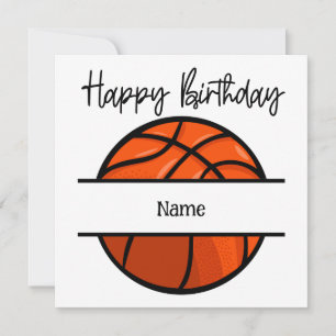 Basketball Happy Birthday to Player with Ball Card
