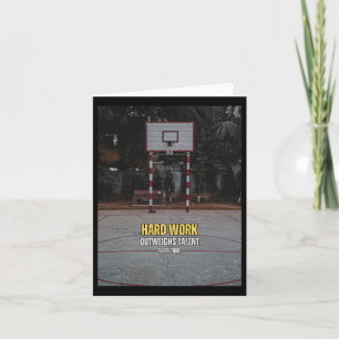 Basketball Hard Work Motivation Quote Card
