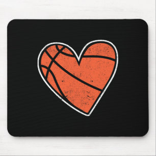 Basketball Heart Basket Ball Player Coach Fan Coup Mouse Mat