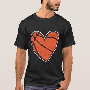 Basketball Heart Basket Ball Player Coach Fan Coup T-Shirt