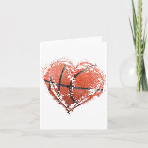 Basketball Heart Happy Valentine's Day Basketball  Card