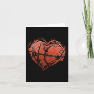 Basketball Heart Happy Valentine's Day Basketball Card