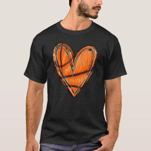 Basketball Heart Love Basketball Game Day Vibes Mo T-Shirt