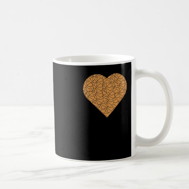 Basketball Heart Love Design  Coffee Mug (Right)