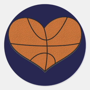 Basketball Heart Sticker