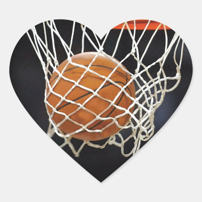Basketball Heart Sticker (Front)
