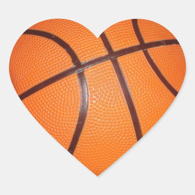 Basketball Heart Sticker (Front)
