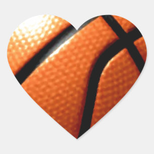 Basketball Heart Sticker