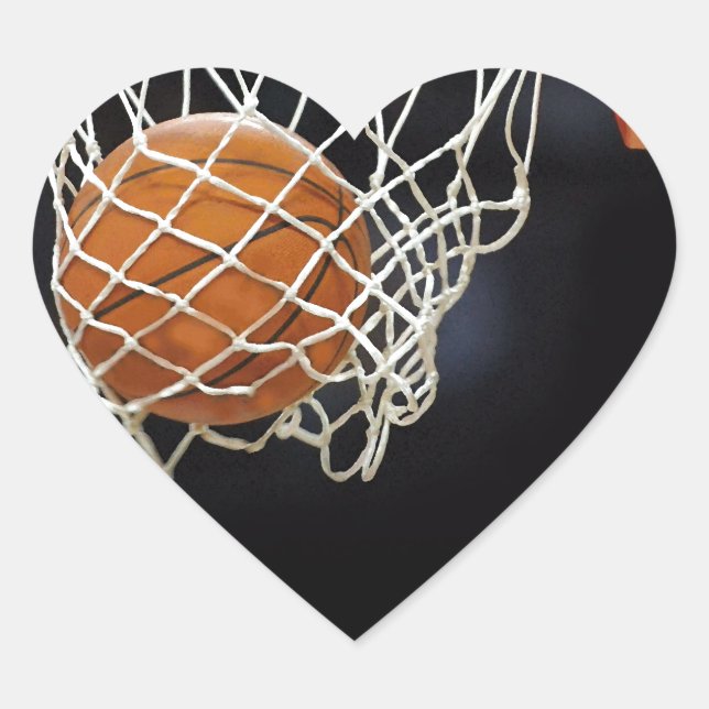 Basketball Heart Sticker (Front)