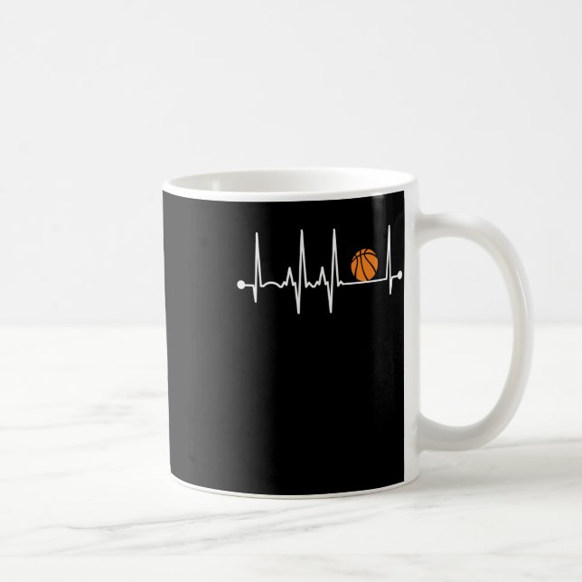 Basketball Heartbeat 1  Coffee Mug (Right)