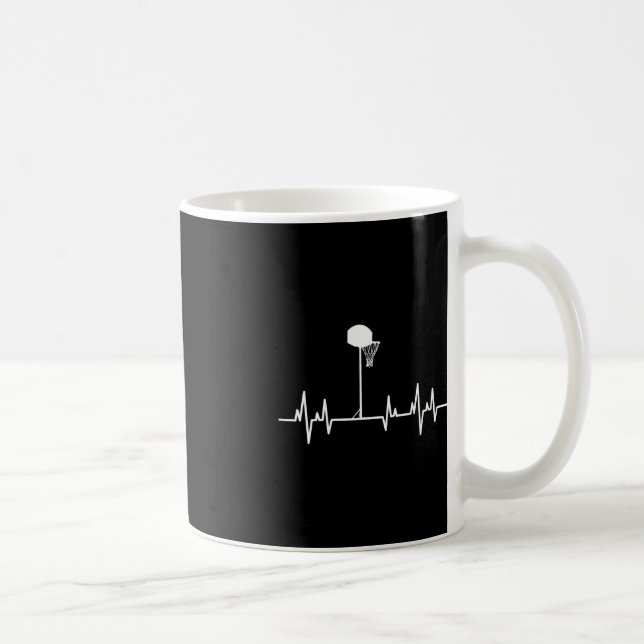 Basketball Heartbeat 1 Coffee Mug (Right)
