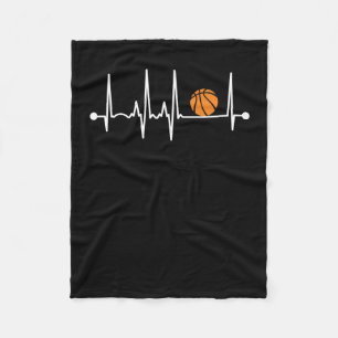 Basketball Heartbeat 1 Fleece Blanket
