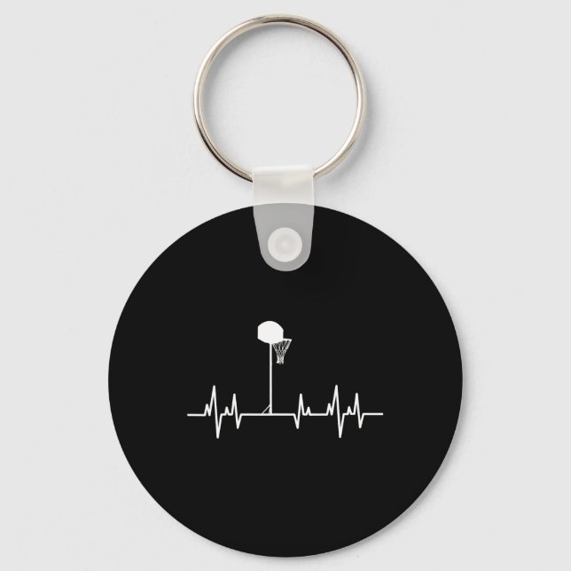 Basketball Heartbeat 1 Key Ring (Front)