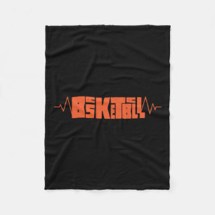 Basketball Heartbeat (2) Fleece Blanket