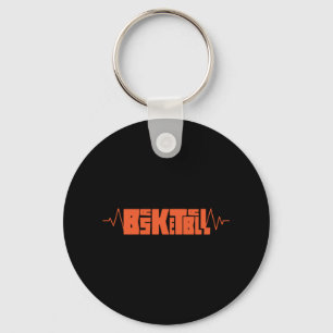 Basketball Heartbeat (2) Key Ring