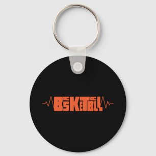 Basketball Heartbeat (2)  Key Ring