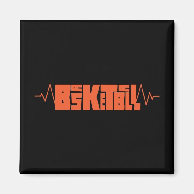 Basketball Heartbeat (2)  Magnet (Front)