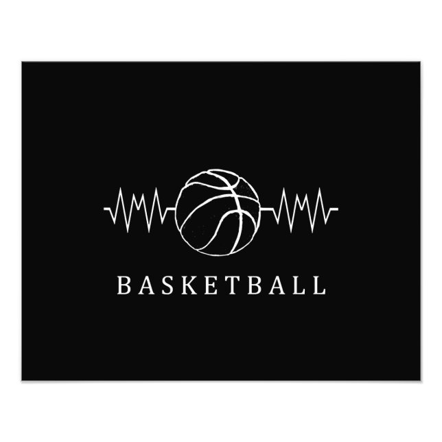 Basketball Heartbeat 2 Photo Print (Front)