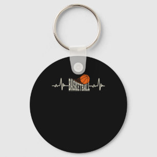 Basketball Heartbeat 3 Key Ring